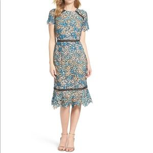 Shoshanna Octavia Lace Midi Dress